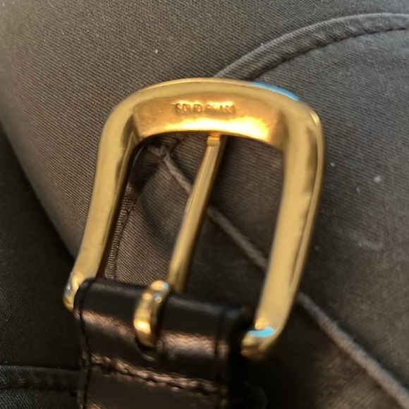 Men’s Black Braided Full Grain Leather Belt Solid Brass Buckle Size 38 - Picture 8 of 12